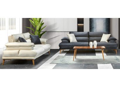 Sofa Sofagarnitur Italienischer Stil Wohnlandschaft Couch Sitzgarnitur  3+3