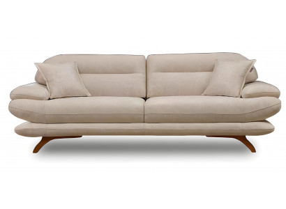Elegantes weißes Kunstleder-Sofa mit modernem Design
