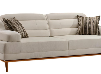 Weißes Stoffsofa 3-Sitzer modernes Design