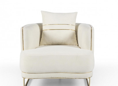 1 Sitzer  Polster Sessel Lounge Designer Lehn Moderne Sessel Weiß Top-Qualität