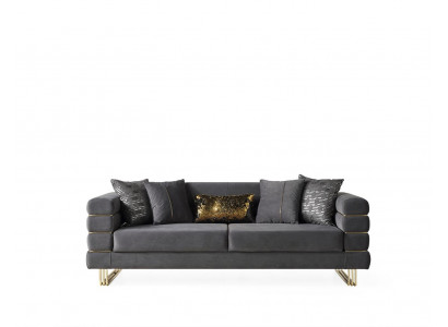 Sofa 3 Sitzer Sofas Couch Polster Moderne Couchen Textil Sitz Dreisit