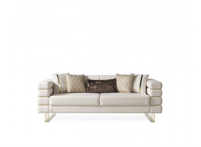 Sofa 3 Sitzer Sofas Couch Polster Garnitur Moderne Couchen Textil Sitz