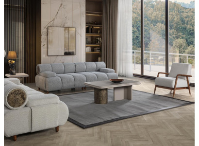 Luxus Wohnzimmer Set Sofa 3-Sitzer Sessel Top-Qualität Modernes Design 3+1