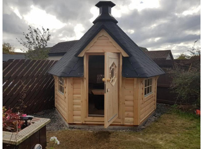 Grillhütte Grillkota Grill Cabin 7.0 m² Grillhaus Grillhütte mit Feuerstelle