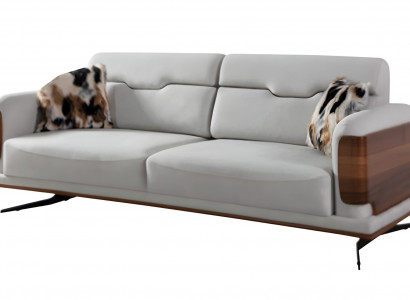 Graue Dreisitzcouch 3-Sitzer-Sofa Dreisitzer Polstersofa Sofa Couch 235cm