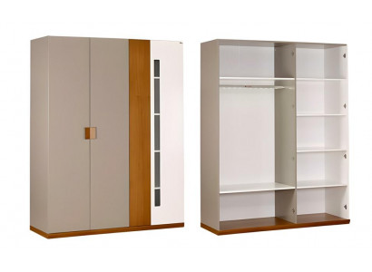 Grau Holz Kleiderschrank modern eleganter Stauraum