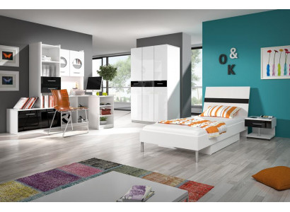 Jugendzimmer 5 tgl. Komplett Kinderzimmer Bett Schrank Schreibtisch Möbel