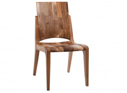 Brauner Holzstuhl Elegant Modern Sitzmöbel für Wohnzimmer