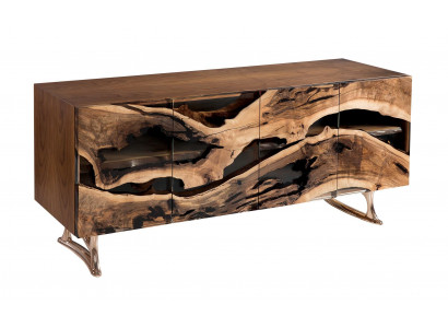 Elegante braune Konsol aus Holz im zeitlosen Design