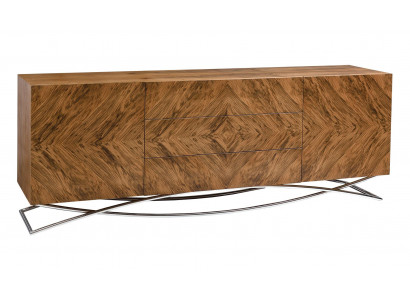 Elegante braune Konsolentisch aus Holz und Metall