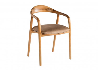 Moderner brauner Stoffsessel aus Holz für Wohnzimmer
