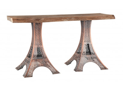 Eleganter Holztisch in warmem Braun modern und stilvoll