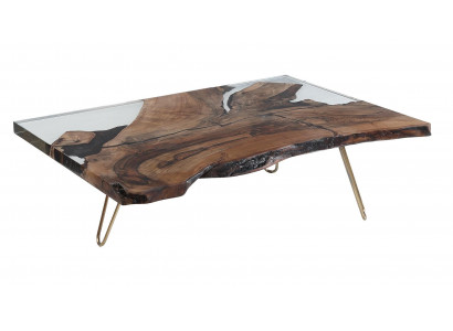 Eleganter brauner Couchtisch aus Holz im modernen Design