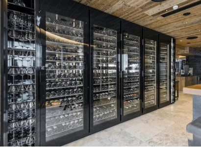 Weinschrank Vitrine Weinregal Glasschrank Weinkühlschrank Flaschenregal
