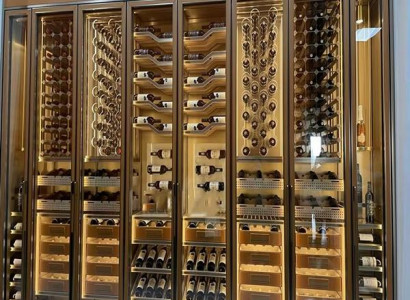 Weinkühlschrank Weinlagerregal Design-Weinschrank Weinhalter Flaschenregal