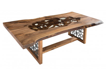 Eleganter brauner Holztisch für Wohnzimmer modern und stilvoll