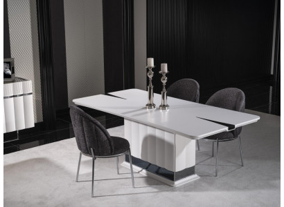 Garnitur Esszimmer Esstisch 4х Stühle Tisch Weiß Tische Stühle Modern Set