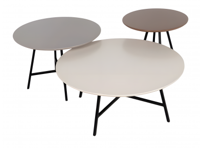 Eleganter Beistelltisch aus Holz in Beige mit modernem Design