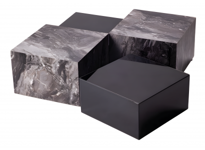 Moderner grauer Couchtisch aus Holz