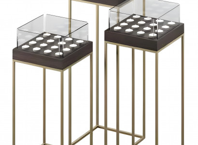 Kerzenständer Set aus Metall in Grau modern elegant