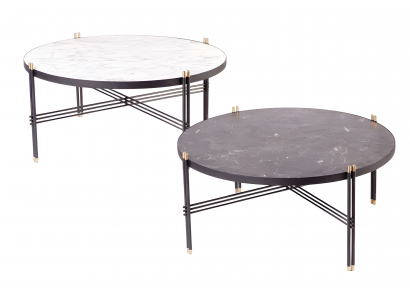 Moderner brauner Couchtisch aus Metall