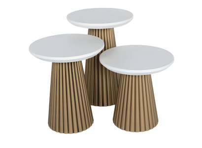 Eleganter weißer Beistelltisch aus Holz im modernen Design