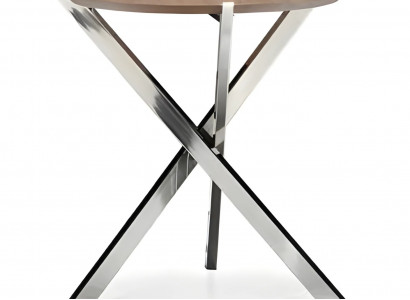 Beistelltisch aus Holz und Metall in Braun modern elegant