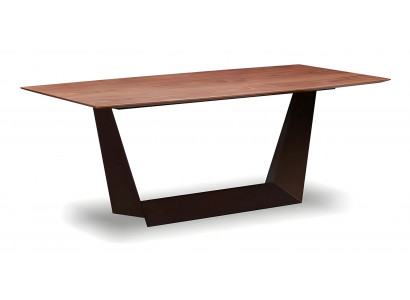 Eleganter brauner Esstisch aus Holz für modernes Zuhause