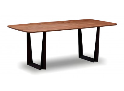 Eleganter brauner Esstisch aus Holz für gemütliche Essbereiche