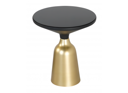 Eleganter Beistelltisch aus Holz in Gold modern und stilvoll