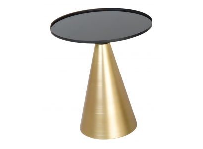 Eleganter Beistelltisch aus Holz in Gold mit zeitlosem Design