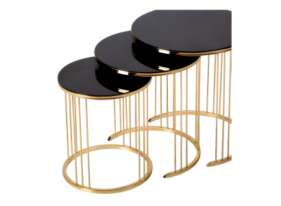 Schwarzer Beistelltisch aus Holz modern und elegant