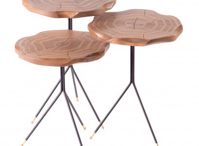 Beistelltisch Holz Beige Modern Elegant