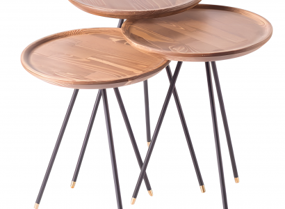 Beistelltisch Holz Beige Modern Elegant