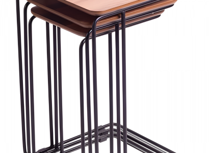Beistelltisch Holz Beige Modern Elegant