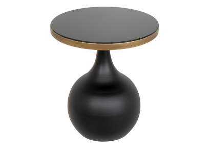 Eleganter schwarzer Beistelltisch aus Holz im modernen Stil