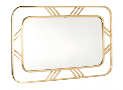 Goldener Spiegel mit Rahmen aus Glas elegant luxuriös
