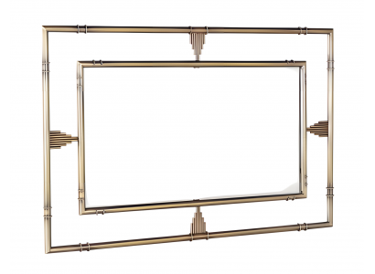 Goldener Wandspiegel aus Glas stilvoller Luxus Dekorationsstück