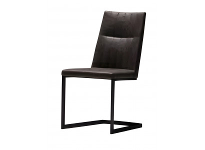 Eleganter schwarzer Metallstuhl im klassischen Design