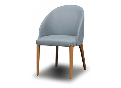 Grauer Holzstuhl im modernen Design, eleganter und langlebiger