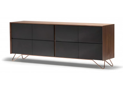 Elegante braune Holzkonsole im zeitlosen Design für Wohnzimmer