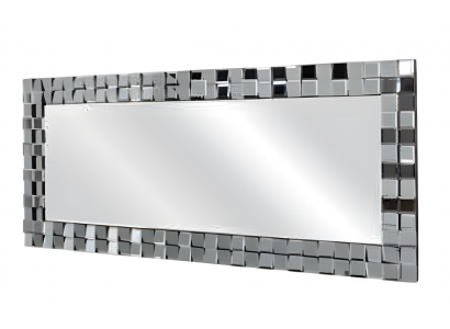 Grauer Spiegel aus Glas modern eleganter Wohnstil