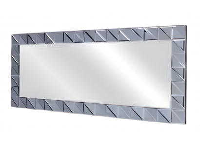 Grauer moderner Spiegel aus Glas für Wohnzimmer, Schlafzimmer, Flur
