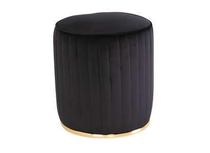 Schwarzer Holz Hocker modern, elegante Sitzgelegenheit