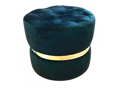 Blauer Holzhocker im modernen Design