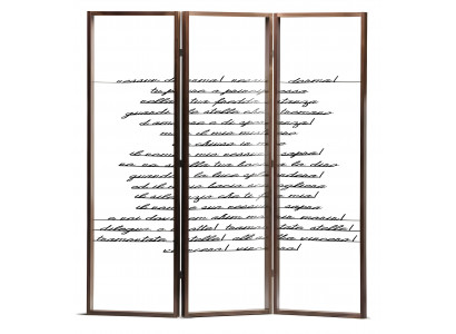 Bildschirm mit poetischem Design – Eleganter Raumteiler mit poetischem Muster.