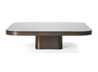 Quadratischer Couchtisch Säule 100x100 cm Design Wohnzimmer
