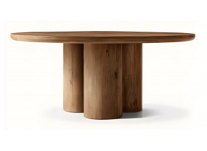 Eleganter Runder Esstisch Holz 183cm exklusiv Tisch Möbel