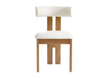 Eleganter Stuhl mit Holzgestell ruhigem Design und gepolsterter Sitzfläche
