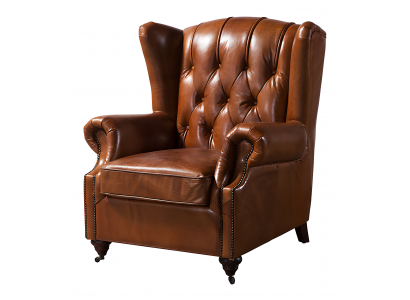 Ohrensessel Chesterfield Braun – Retro Chic & Bequemlichkeit